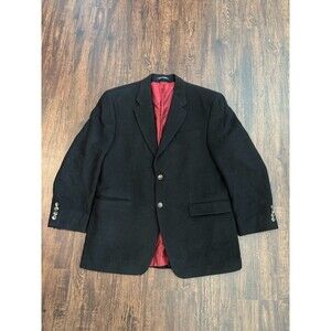 Ralph Lauren Blazer Men 42R Black Camelhair Loro Piana Italian Sport Coat Jacket